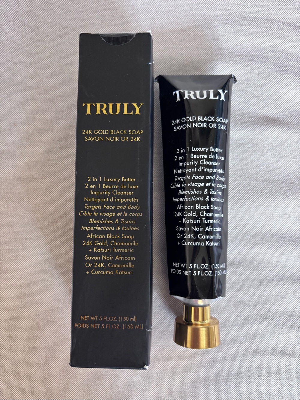 TRULY Black & Gold 24K Gold Black Soap Luxury Butter Cleanser